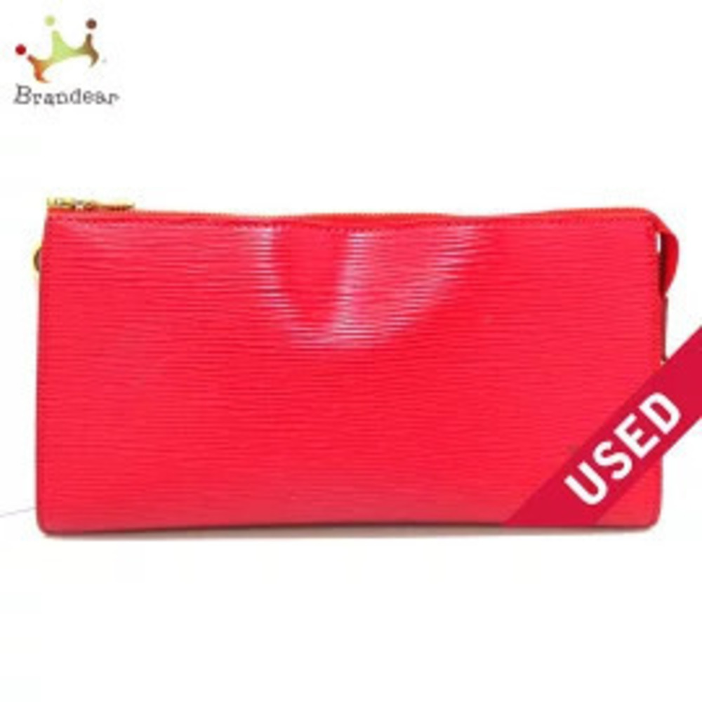 LOUIS VUITTON Pochette Accessoires Handbag Ruby Epi Leather LV